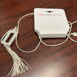 Liz Claiborne Silver Tassel Necklace